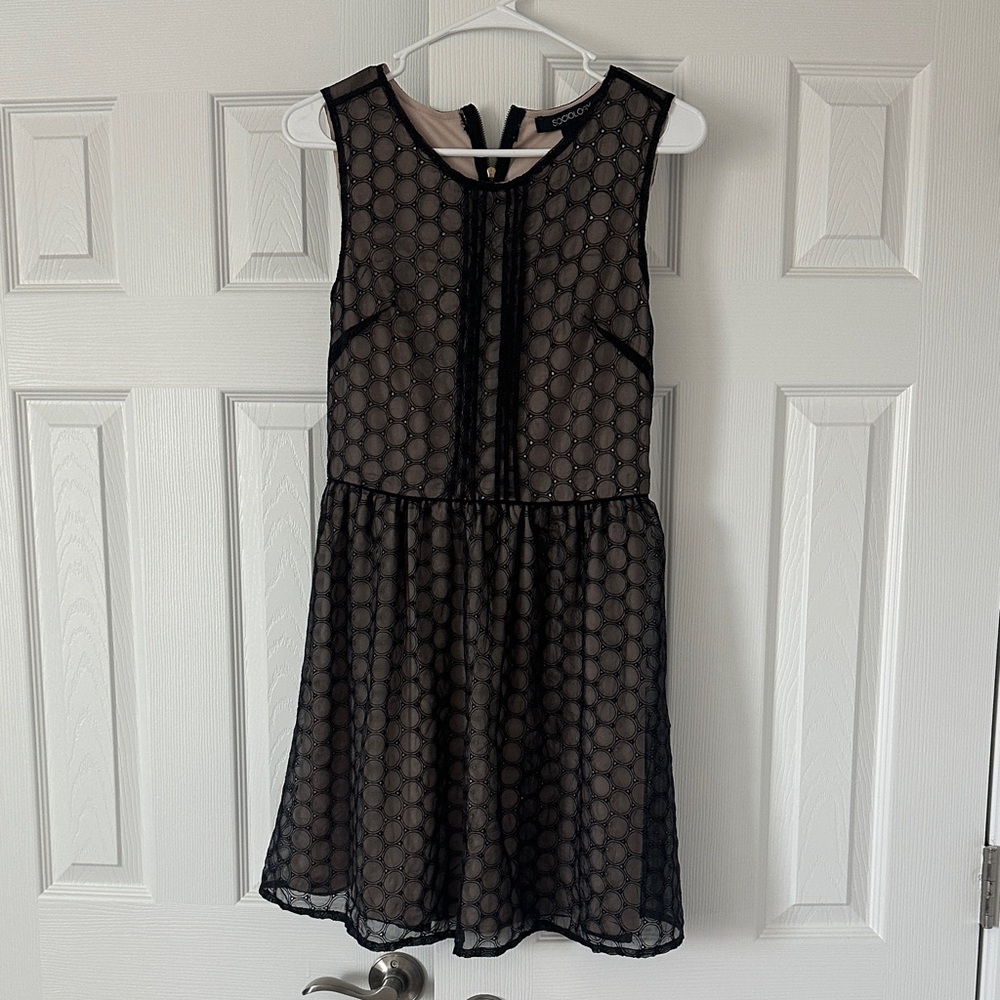 Black Sleeveless Mesh Dress